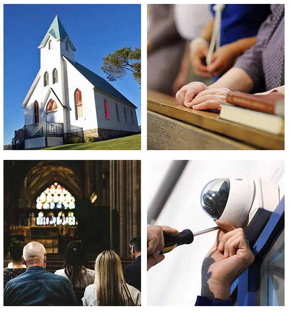 Reliable security solutions for churches, temples, mosques, and faith-based facilities across the Mobile area.